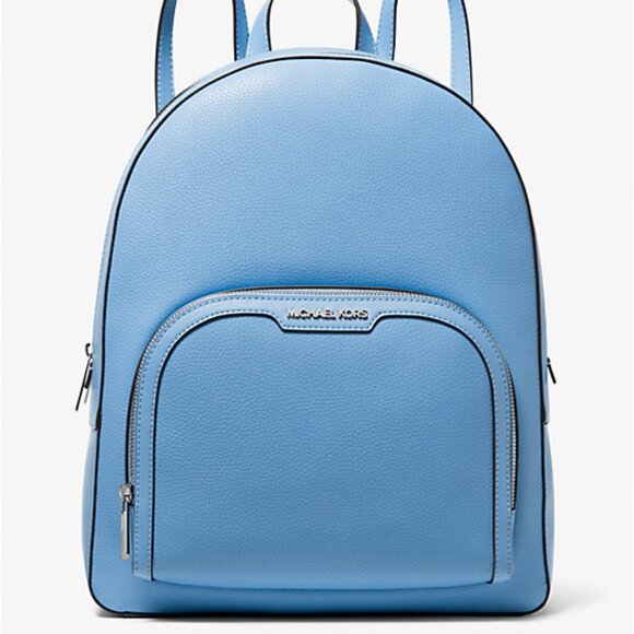 New Michael Kors Jaycee Large Pebble Leather Backpack South Pacific - Picture 1 of 4